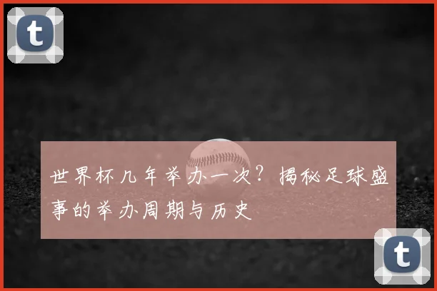 世界杯几年举办一次？揭秘足球盛事的举办周期与历史